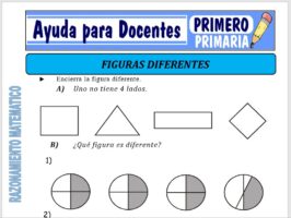 Modelo de la Ficha de Separatas de Figuras Diferentes para Primero de Primaria