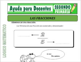 Modelo de la Ficha de Las Fracciones para Segundo de Primaria