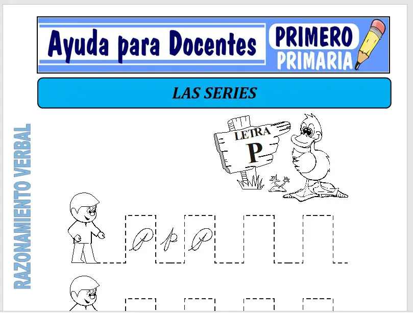 Modelo de la Ficha de Separata de Series para Primero de Primaria Modelo de la Ficha de Separata de Series para Primero de Primaria