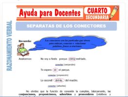 Modelo de la Ficha de Separatas de los Conectores para Cuarto de Secundaria