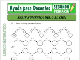 Modelo de la Ficha de Serie Numérica para Segundo de Primaria