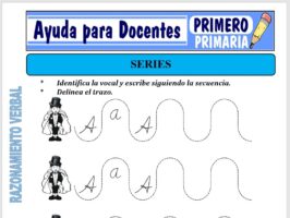 Modelo de la Ficha de Series para Primero de Primaria