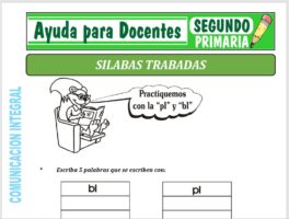 Modelo de la Ficha de Silabas Trabadas para Segundo de Primaria