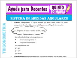 Modelo de la Ficha de Sistema de Medidas Angulares para Quinto de Primaria