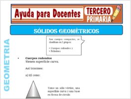 Modelo de la Ficha de Sólidos Geométricos para Tercero de Primaria