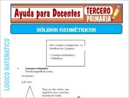 Modelo de la Ficha de Sólidos Geométricos para Tercero de Primaria