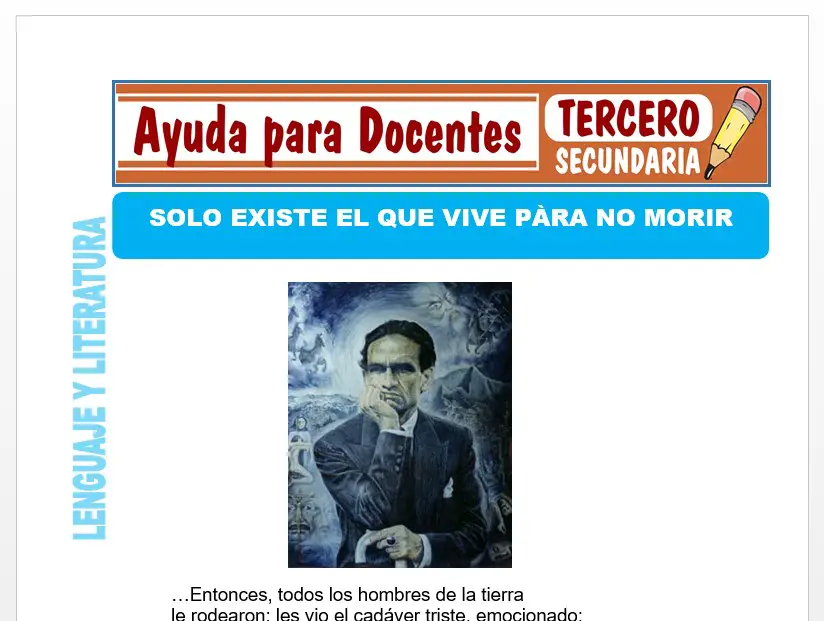 Modelo de la Ficha de Solo Existe el Que Vive para Tercero de Secundaria