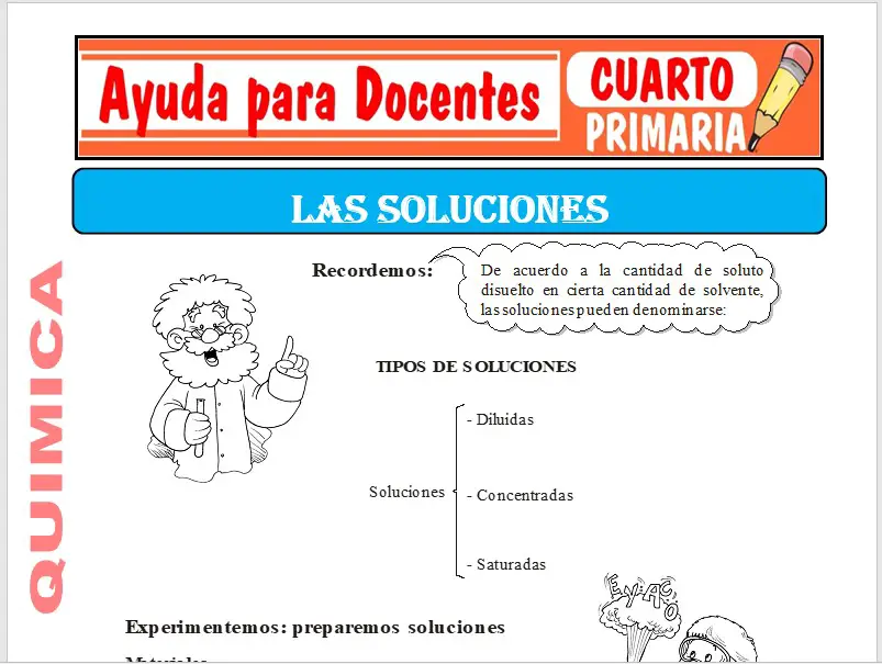 Modelo de la Ficha de Las soluciones para Cuarto de Primaria Modelo de la Ficha de Las soluciones para Cuarto de Primaria