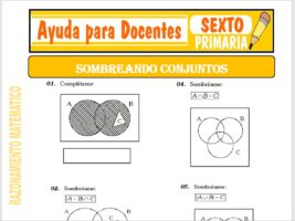 Modelo de la Ficha de Sombreando Conjuntos para Sexto de Primaria