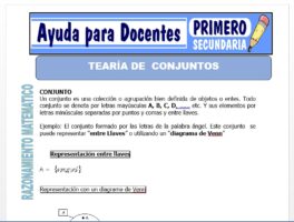 Modelo de la Ficha de Teoría de Conjuntos para Primero de Secundaria