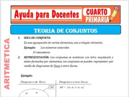 Modelo de la Ficha de Teoría de Conjuntos para Cuarto de Primaria