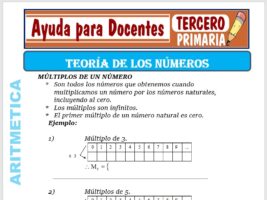 Modelo de la Ficha de Teoría de Números para Tercero de Primaria