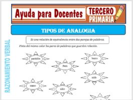 Modelo de la Ficha de Tipos Analógicos para Tercero de Primaria