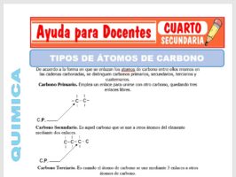 Modelo de la Ficha de Tipos de Átomo de Carbono para Cuarto de Secundaria