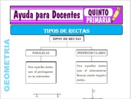 Modelo de la Ficha de Tipos de Rectas para Quinto de Primaria