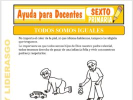 Modelo de la Ficha de Todos somos Iguales para Sexto de Primaria
