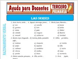 Modelo de la Ficha de Todos los Series para Tercero de Primaria
