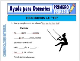 Modelo de la Ficha de Trabajamos con la TR para Primero de Primaria