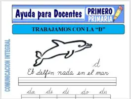 Modelo de la Ficha de Trabajamos con la D para Primero de Primaria