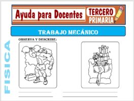 Modelo de la Ficha de Trabajo Mecánico para Tercero de Primaria