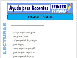 Modelo de la Ficha de Trabalenguas para Primero de Primaria