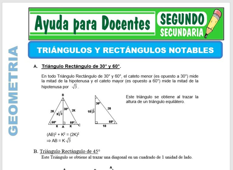 Geometría para Segundo de Secundaria – Ayuda para Docentes