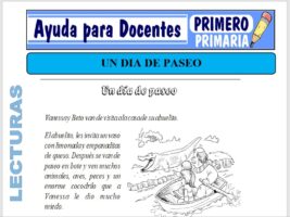 Modelo de la Ficha de Un Dia de Paseo para Primero de Primaria