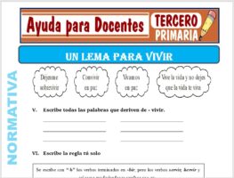 Un Lema para Vivir para Tercero de Primaria