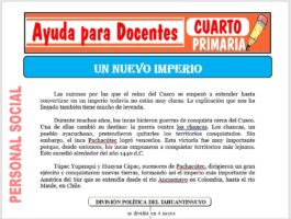 Modelo de la Ficha de Un Nuevo Imperio para Cuarto de Primaria