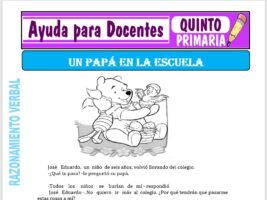 Modelo de la Ficha de Un Papá en la Escuela para Quinto de Primaria