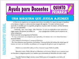 Modelo de la Ficha de Una Maquina que Juega Ajedrez para Quinto de Primaria