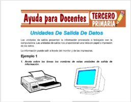 Modelo de la Ficha de Unidades De Salida De Datos para Tercero de Primaria