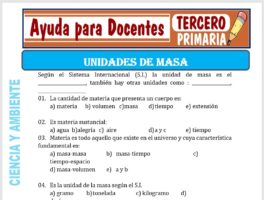 Unidades de Masa para Tercero de Primaria