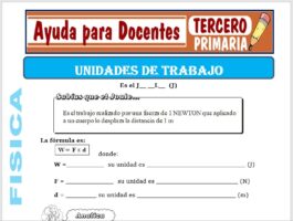 Modelo de la Ficha de Unidades de Trabajo para Tercero de Primaria