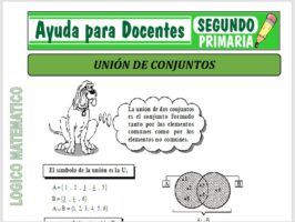 Modelo de la Ficha de Unión de Conjuntos para Segundo de Primaria