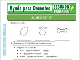 Modelo de la Ficha de Uso de la “H” para Segundo de Primaria