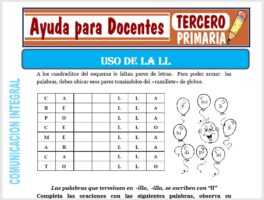 Modelo de la Ficha de Uso de la “LL” para Tercero de Primaria