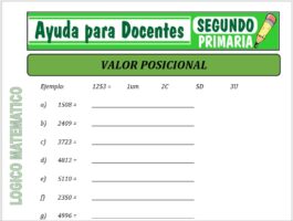 Modelo de la Ficha de Valor Posicional para Segundo de Primaria