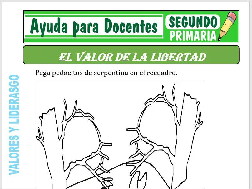 Modelo de la Ficha de Valor de la Libertad para Segundo de Primaria Modelo de la Ficha de Valor de la Libertad para Segundo de Primaria