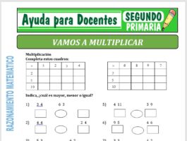 Modelo de la Ficha de Vamos a Multiplicar para Segundo de Primaria