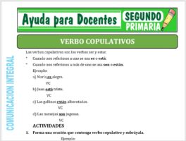 Modelo de la Ficha de Verbos Copulativos para Segundo de Primaria
