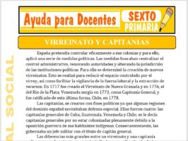 Modelo de la Ficha de Virreinato y Capitanías para Sexto de Primaria