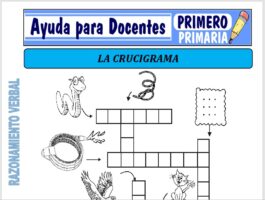 Modelo de la Ficha de Actividad de Crucigrama para Primero de Primaria