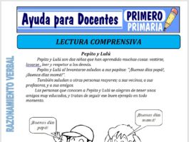 Modelo de la Ficha de Lectura Comprensiva para Primero de Primaria